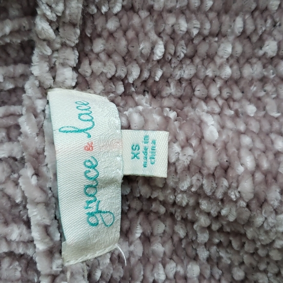 (XS) Grace & Lace Thick Chunky Chenile Knit Open Cardigan Soft Comfortable - Picture 3 of 9